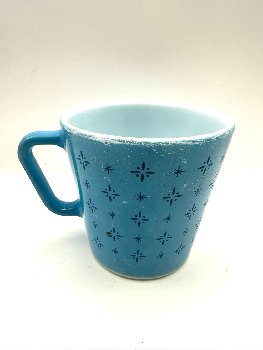 Pyrex Blue Starburst Ceramic Coffee Mug